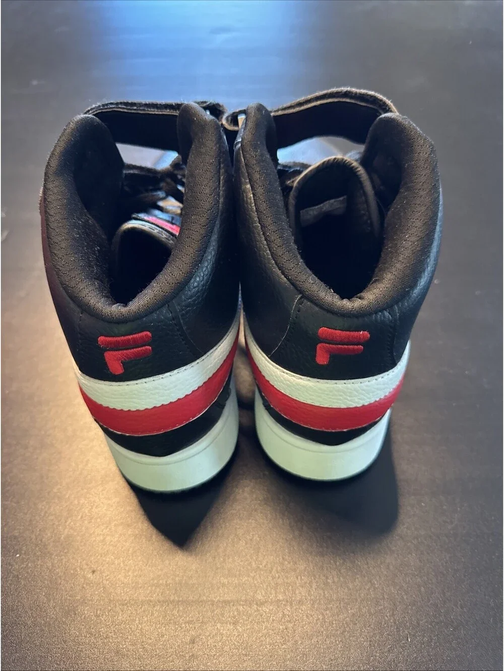 Fila Men's US 11 A-High Hi-Top Sneakers Black/White/Red 1CM00540-014